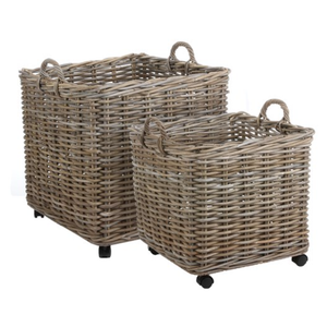 MARCIA SQUARE BASKET ON WHEELS Small