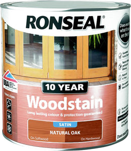 RONSEAL 10 YEAR WOODSTAIN NAT OAK 2.5L SATIN