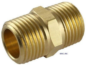 1" BRASS HEX NIPPLE