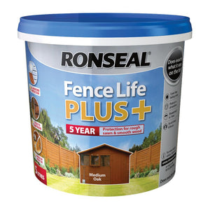 FENCELIFE PLUS MEDIUM OAK 5 ltr- 2 for 35