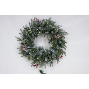 60CM BERRY SPRUCE FROSTED WREATH