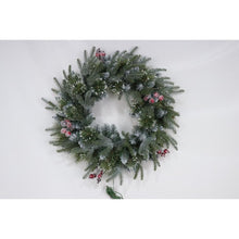 Load image into Gallery viewer, 60CM BERRY SPRUCE FROSTED WREATH
