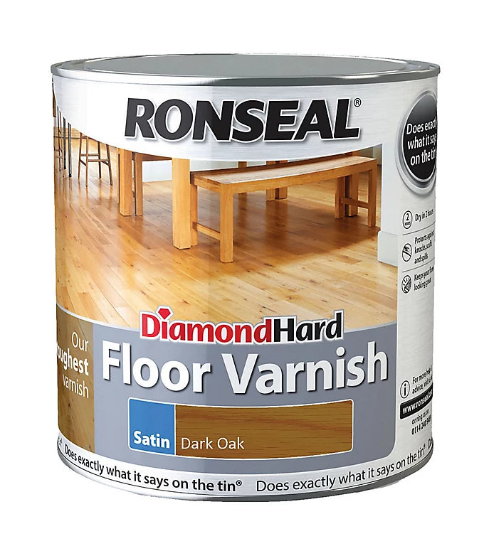 RONSEAL DIAMOND HARD FLR VARNISH DARK OAK 2.5