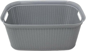 JVL Loop 38L Rect Laundry Basket - Grey