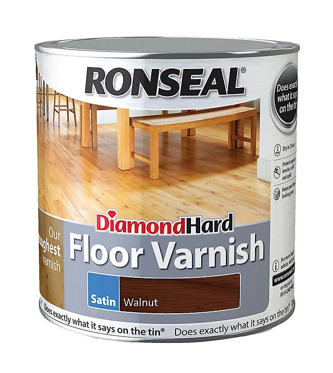 RONSEAL DIAMOND HARD FLR VARNISH WALNUT 2.5