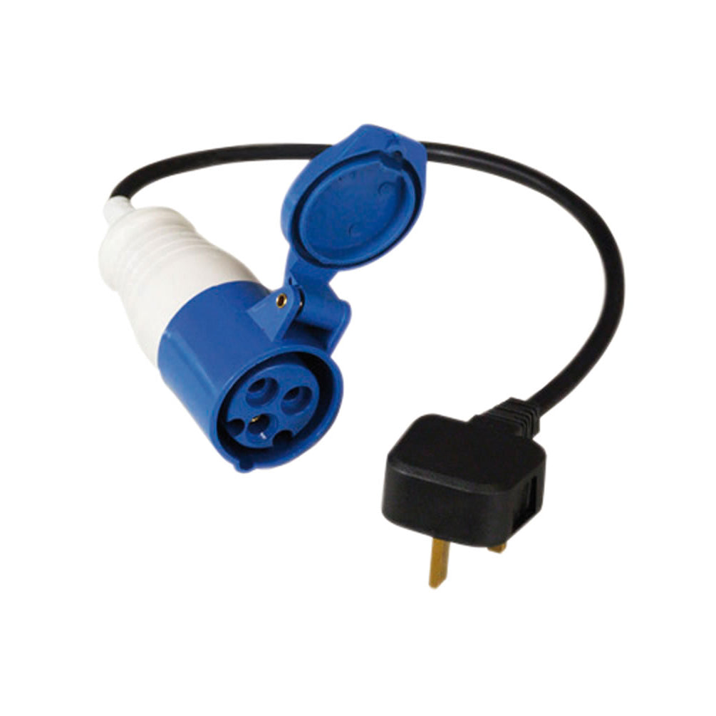 CORRY 16A blue socket + 13a plug top