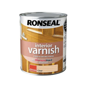 RONSEAL INTERIOR VARNISH GLOSS CLEAR 750ML