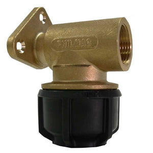 1/2" NG WALL PLATE ELBOW - BRASS