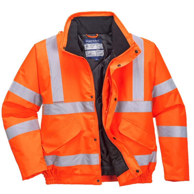 PORTWEST HI-VIS BOMBER JACKET XL ORANGE