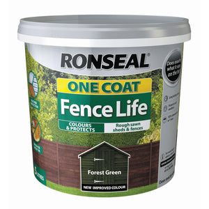 RONSEAL 1COAT FENCELIFE 5 ltr FOREST GREEN