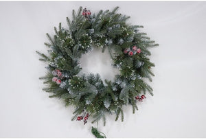 60CM BERRY SPRUCE FROSTED WREATH