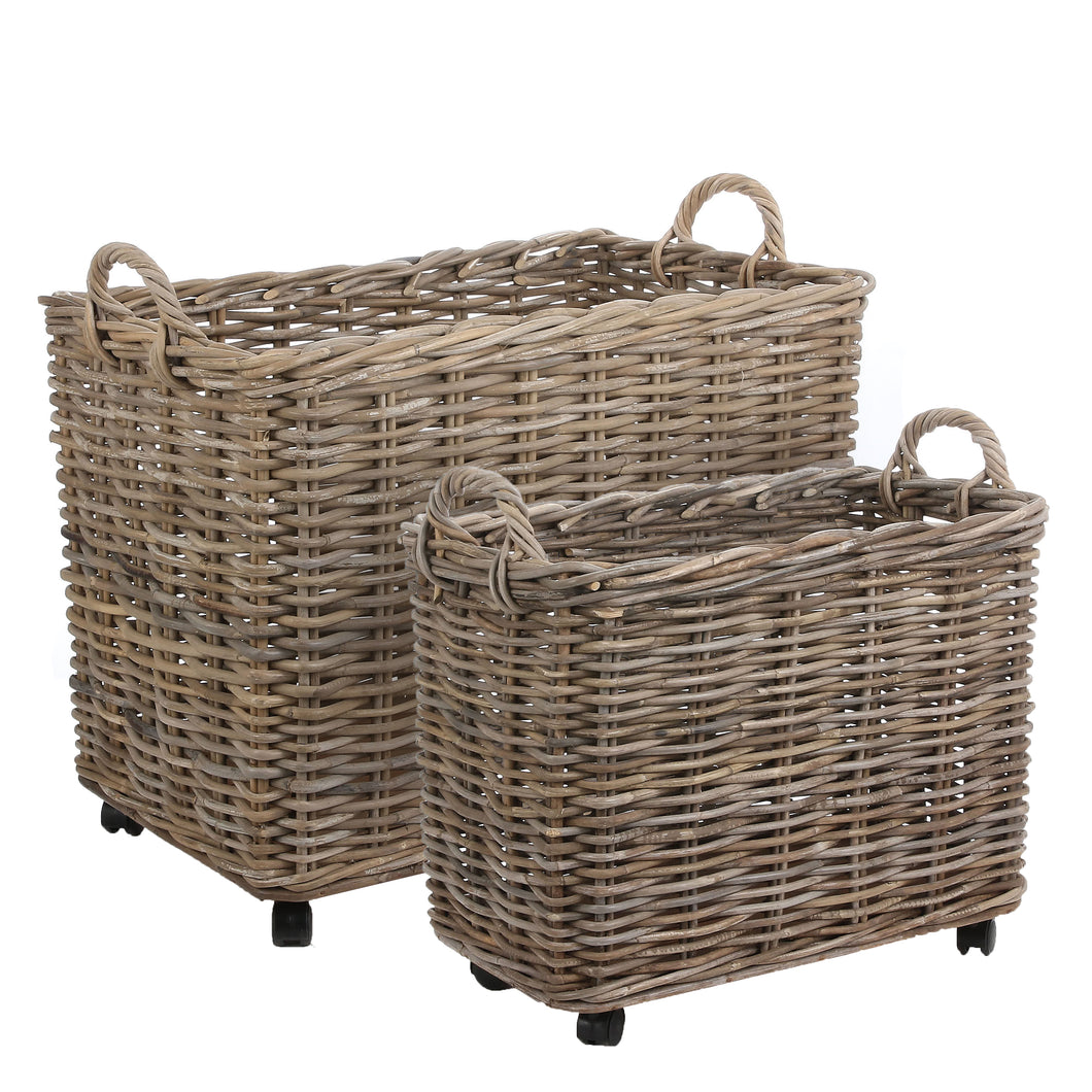 MARCIA RECT BASKET ON WHEELS Small