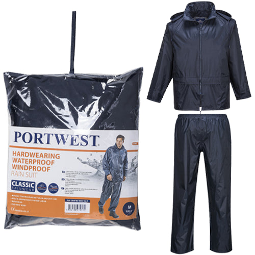 PORTWEST PVC COATED RAINSUIT LARGE