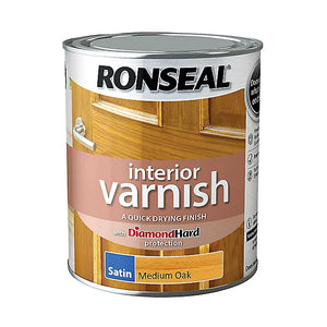 RONSEAL INTERIOR VARNISH SATIN M OAK 750ML