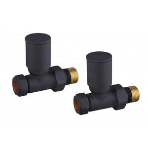 WINGRAVE STRAIGHT ANTHRACITE RAD VALVES PAIR