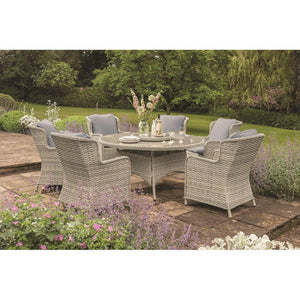 EDEN ROSE 6 SEATER RATTAN SET W/Parasol