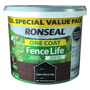 RONSEAL FENCELIFE ONE COAT TUDOR Black 12L