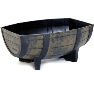 111114  RESIN BARREL half  PLANTER