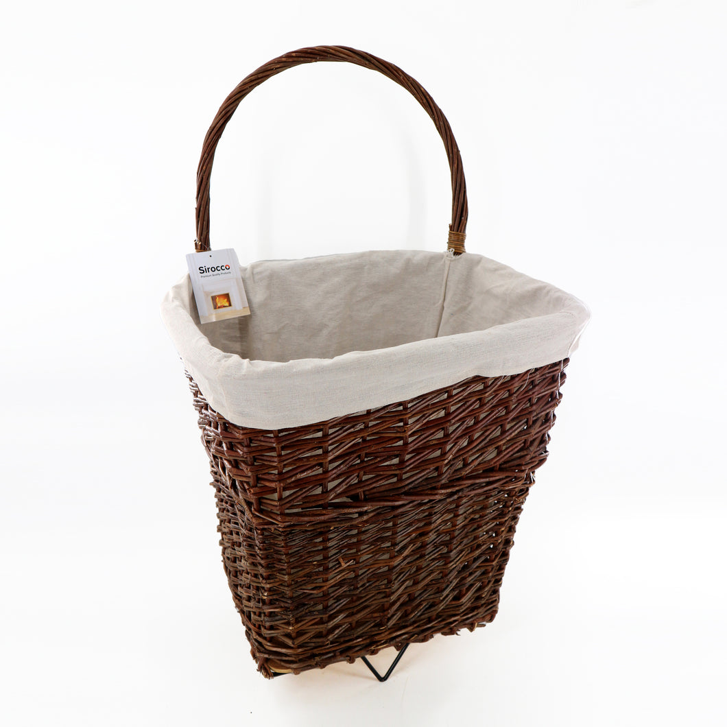 SIROCCO LGE WICKER FIRELOG CART