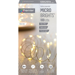 100 LED BATTERY  MICROBRIGHTS Warm White