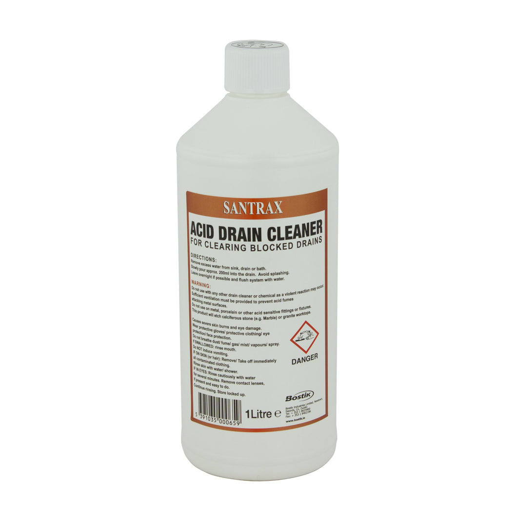 EVODE SANTRAX ACID CAUSTIC DRAIN Cleaner 1LTR