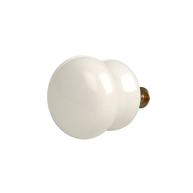 CORRY PHX WHITE KNOB CERAMIC 35MM