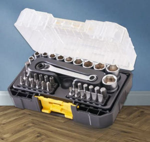 TBANK STANLEY 37 PCE 1/4" SOCKET + BIT SET