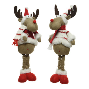 PLUSH STANDING DEER W/HAT & SCARF 43CM