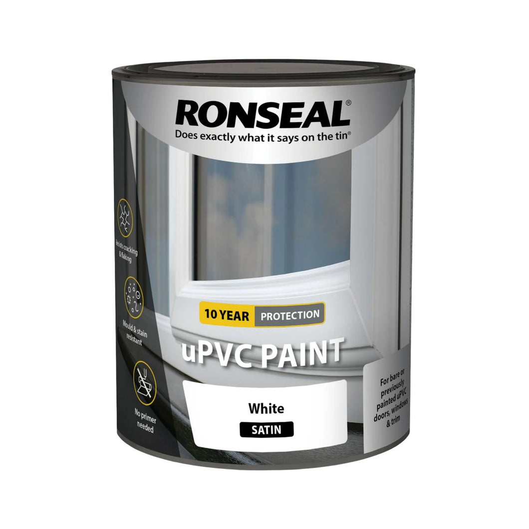 RONSEAL UPVC PAINT SATIN WHITE 750ML