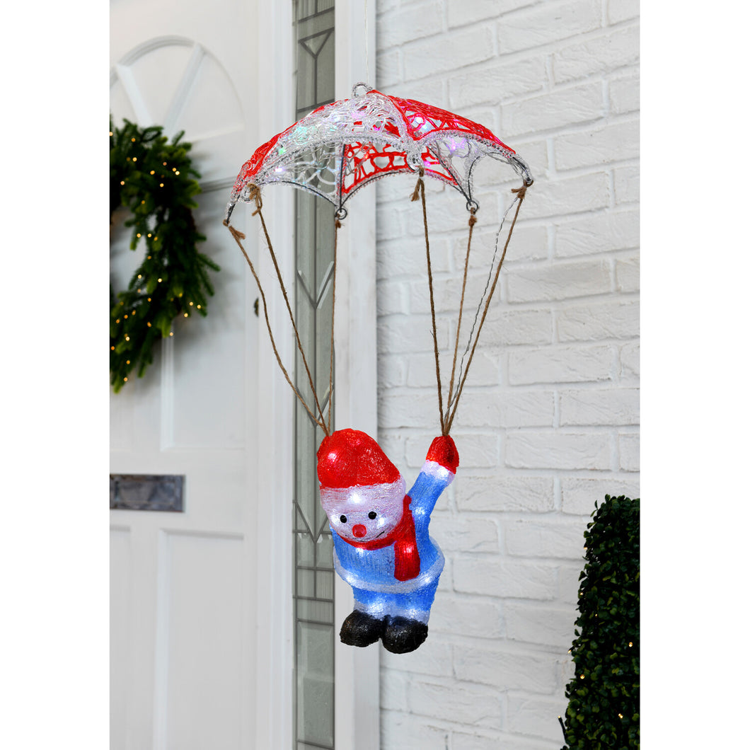 80CM LED ACRYLIC PARACHUTE SNOWMAN