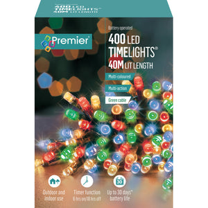 400 LED TIMELIGHTS 40M MULTI Coloured