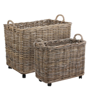 MARCIA RECT BASKET ON WHEELS LARGE