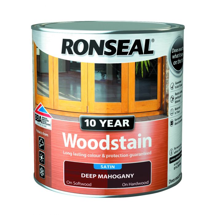 RONSEAL 10 YEAR WOODSTAIN DEEP MAHOGONY 750ML