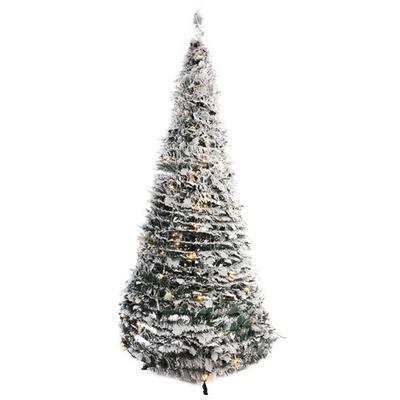 PRELIT POP UP HOLLY FLOCK TREE 6FT