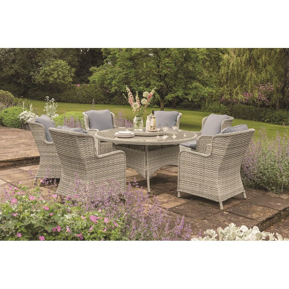 EDEN ROSE 6 SEATER RATTAN SET W/Parasol