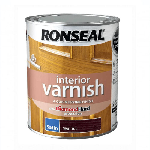 RONSEAL INTERIOR VARNISH SATIN WALNUT 750ml