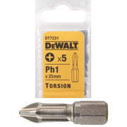 TUCKS DEWALT 25M TORSION BIT PHILLIPS PH1 X 5