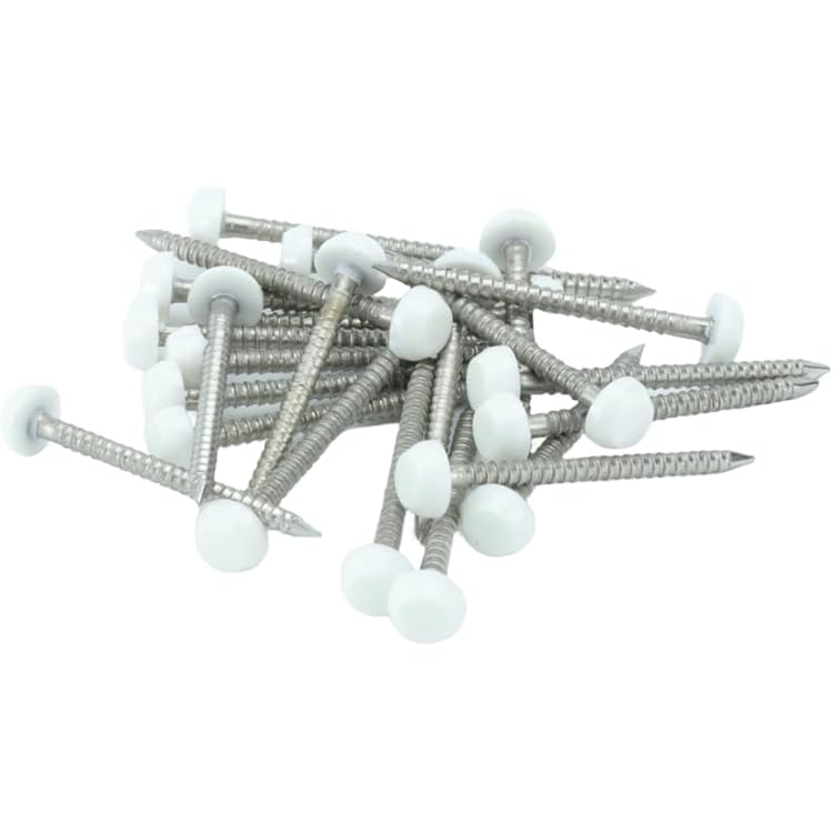 JGK 40MM WHITE POLYTOP NAILS