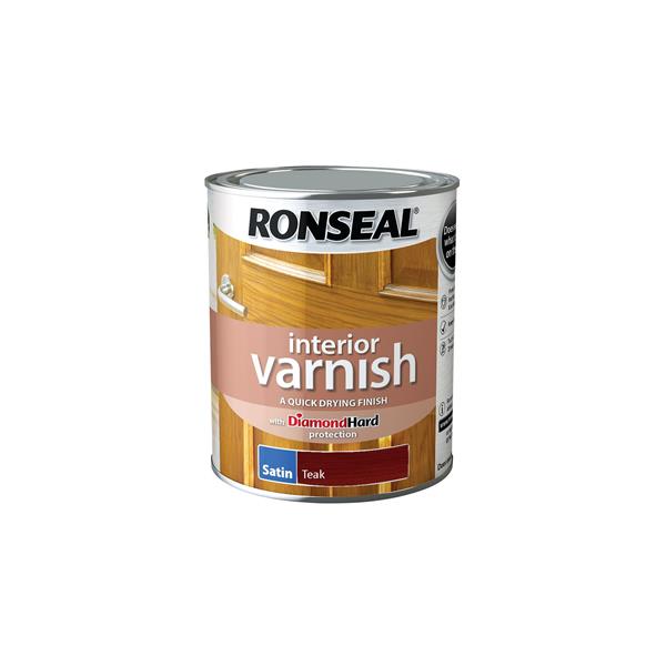 RONSEAL INTERIOR VARNISH SATIN TEAK 750ML