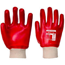 PORTWEST PVC KNITWRIST GLOVE - RED XL