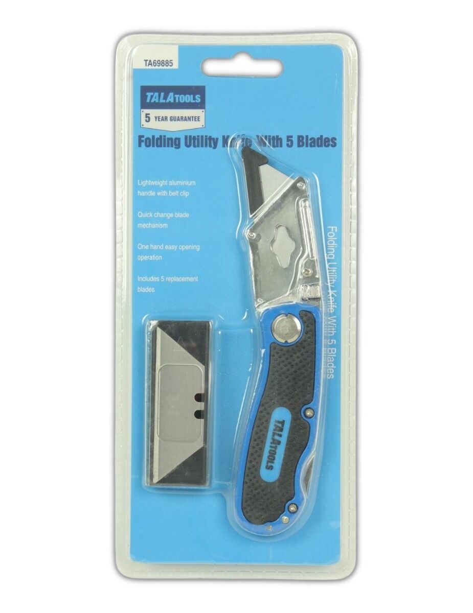 TOB TALA FOLDING UTILITY KNIFE W/5 BLADES